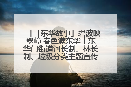 「东华故事」碧波映翠嶂 春色满东华丨东华门街道河长制、林长制、垃圾分类主题宣传如火如荼中