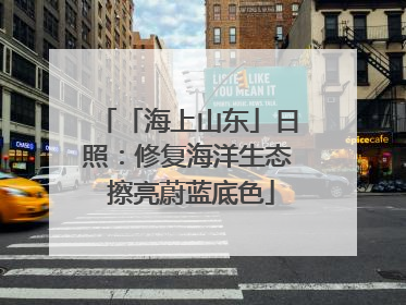 「海上山东」日照：修复海洋生态 擦亮蔚蓝底色