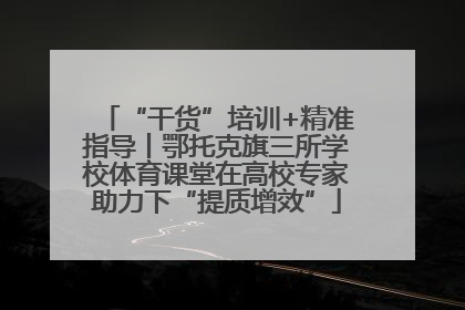 “干货”培训+精准指导丨鄂托克旗三所学校体育课堂在高校专家助力下“提质增效”