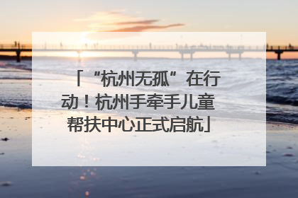 “杭州无孤”在行动！杭州手牵手儿童帮扶中心正式启航
