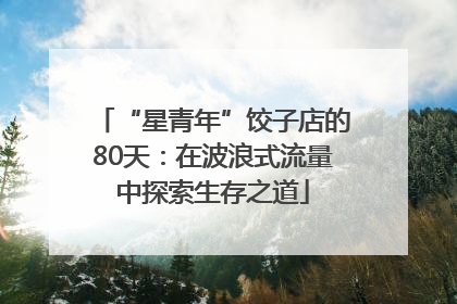 “星青年”饺子店的80天：在波浪式流量中探索生存之道