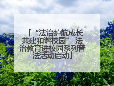 “法治护航成长 共建和谐校园” 法治教育进校园系列普法活动启动