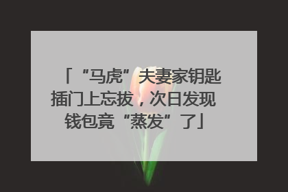 “马虎”夫妻家钥匙插门上忘拔，次日发现钱包竟“蒸发”了