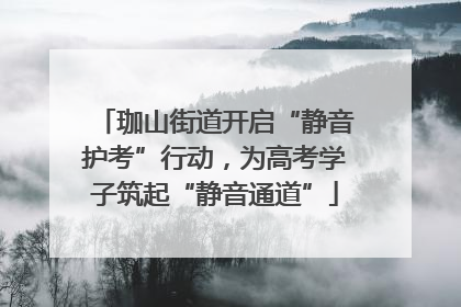 珈山街道开启“静音护考”行动，为高考学子筑起“静音通道”