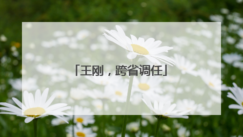 王刚，跨省调任