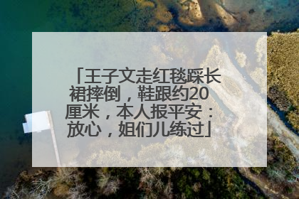 王子文走红毯踩长裙摔倒，鞋跟约20厘米，本人报平安：放心，姐们儿练过