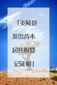 炎陵县发出首本居住权登记证明