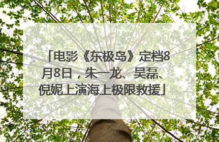 电影《东极岛》定档8月8日，朱一龙、吴磊、倪妮上演海上极限救援