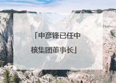 申彦锋已任中核集团董事长
