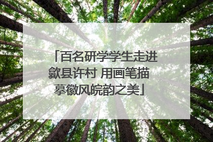 百名研学学生走进歙县许村 用画笔描摹徽风皖韵之美