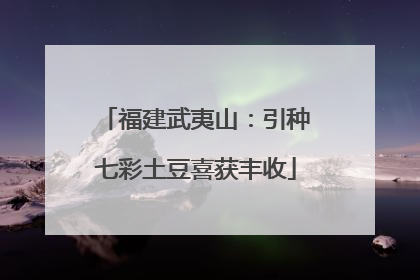 福建武夷山：引种七彩土豆喜获丰收