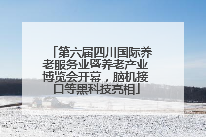 第六届四川国际养老服务业暨养老产业博览会开幕，脑机接口等黑科技亮相