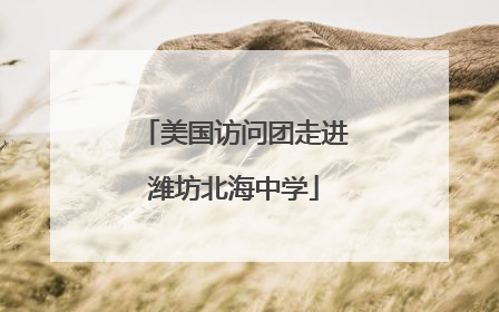 美国访问团走进潍坊北海中学