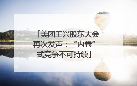 美团王兴股东大会再次发声：“内卷”式竞争不可持续