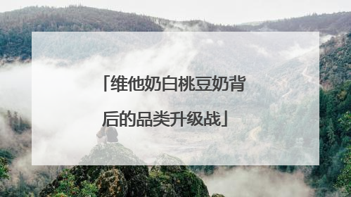 维他奶白桃豆奶背后的品类升级战