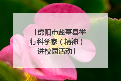 绵阳市盐亭县举行科学家（精神）进校园活动