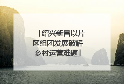 绍兴新昌以片区组团发展破解乡村运营难题