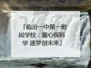 临汾一中第一附属学校：童心探科学 逐梦创未来