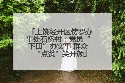 上饶经开区傍罗办事处石桥村：党员“下田”办实事 群众“点赞”笑开颜