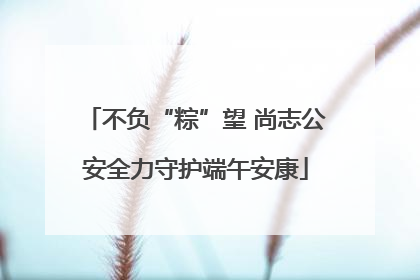 不负“粽”望 尚志公安全力守护端午安康