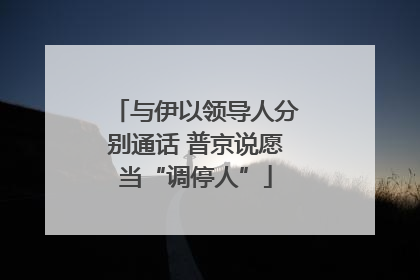 与伊以领导人分别通话 普京说愿当“调停人”