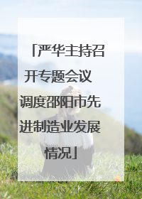 严华主持召开专题会议 调度邵阳市先进制造业发展情况