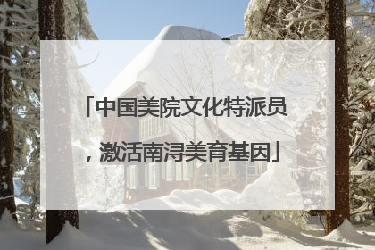 中国美院文化特派员，激活南浔美育基因