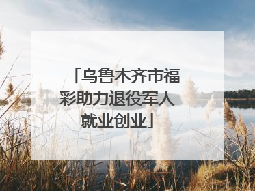 乌鲁木齐市福彩助力退役军人就业创业