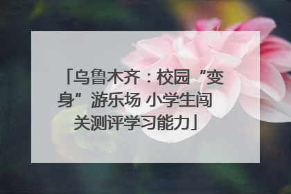 乌鲁木齐：校园“变身”游乐场 小学生闯关测评学习能力