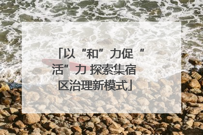 以“和”力促“活”力 探索集宿区治理新模式