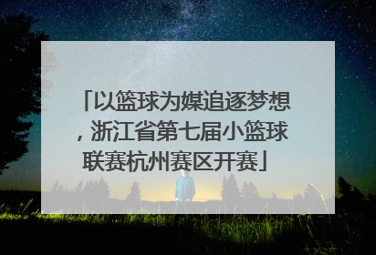 以篮球为媒追逐梦想，浙江省第七届小篮球联赛杭州赛区开赛