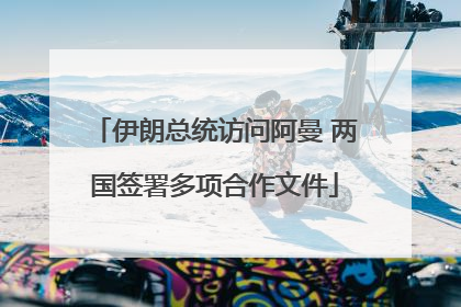 伊朗总统访问阿曼 两国签署多项合作文件
