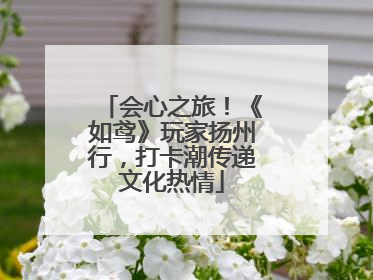 会心之旅！《如鸢》玩家扬州行，打卡潮传递文化热情