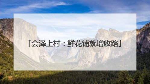 会泽上村：鲜花铺就增收路