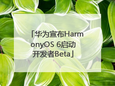 华为宣布HarmonyOS 6启动开发者Beta