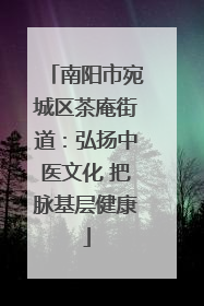南阳市宛城区茶庵街道：弘扬中医文化 把脉基层健康