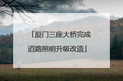 厦门三座大桥完成道路照明升级改造