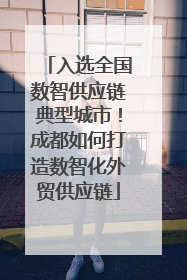 入选全国数智供应链典型城市！成都如何打造数智化外贸供应链