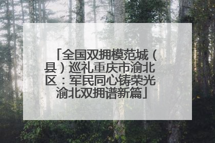 全国双拥模范城（县）巡礼重庆市渝北区：军民同心铸荣光 渝北双拥谱新篇