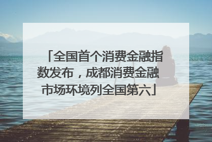 全国首个消费金融指数发布，成都消费金融市场环境列全国第六