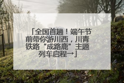 全国首趟！端午节前带你游川西，川青铁路“成路鹿”主题列车启程→