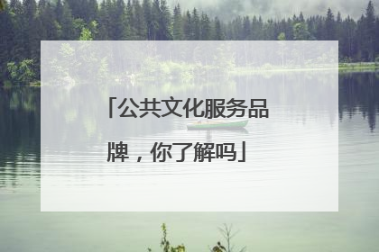 公共文化服务品牌，你了解吗