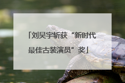 刘昊宇斩获“新时代最佳古装演员”奖