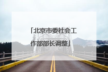 北京市委社会工作部部长调整