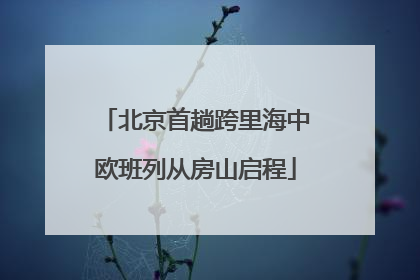 北京首趟跨里海中欧班列从房山启程