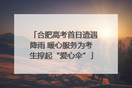 合肥高考首日遭遇降雨 暖心服务为考生撑起“爱心伞”