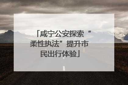 咸宁公安探索“柔性执法”提升市民出行体验
