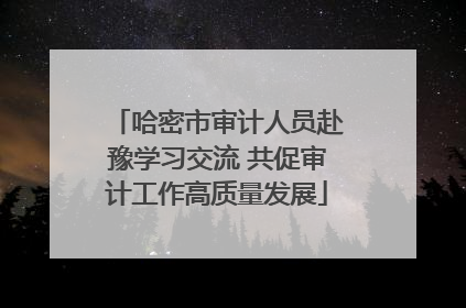 哈密市审计人员赴豫学习交流 共促审计工作高质量发展