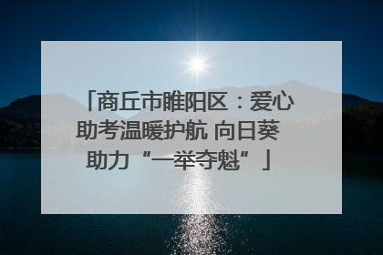 商丘市睢阳区：爱心助考温暖护航 向日葵助力“一举夺魁”
