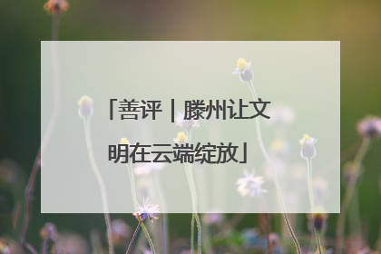 善评｜滕州让文明在云端绽放